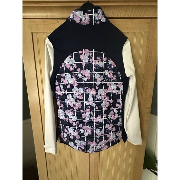 Peter Millar Golf Hybrid Puffer Jacket Women’s Small Full Zip Picnic Floral New - Picture 4 of 9